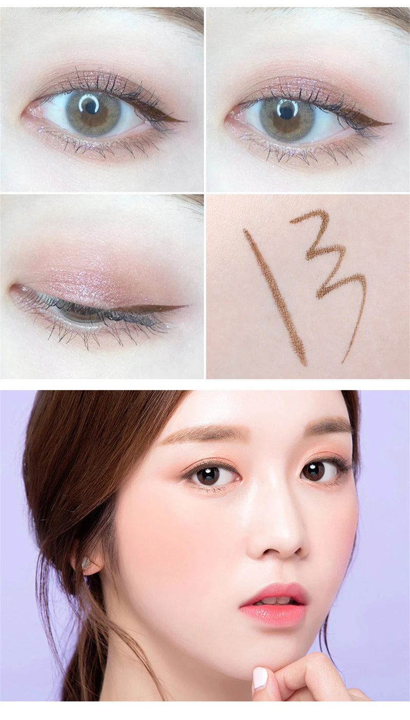 Professional Fast Dry Smooth Waterproof Eyeliner Pencils Eyes Brown Black Color Pigments Liquid Eye Liner Pen Make Up Tools