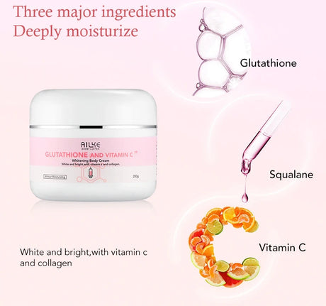 AILKE Glutathione & Vitamin C Kit, With Whitening Lotion, Moisturizing Cream, Lightening Soap, Spa Oil, Glowing Body Cream