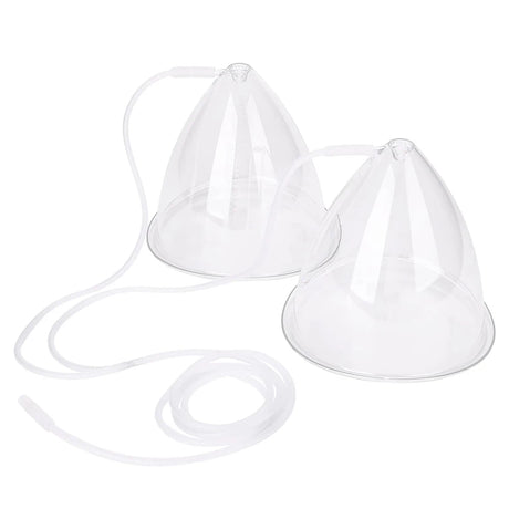 2pcs180/150ml Breast Enlargement Cupping Hip Lifting Buttock Vacuum Pump Suction Replacement Enhancer Massage Cup with Hose Set