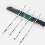 4PCS Acne Blackhead Comedone Black Spot Pimple Blemish Remover Skin Care Women Beauty Acne Treatment Pore Cleanser Needle Hook