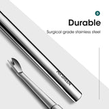 MR.GREEN Cuticle Remover Dead Skin Pusher Surgical Grade Stainless Steel Nail Art Manicure Tools Scraper Nail Cleaner Trimmer