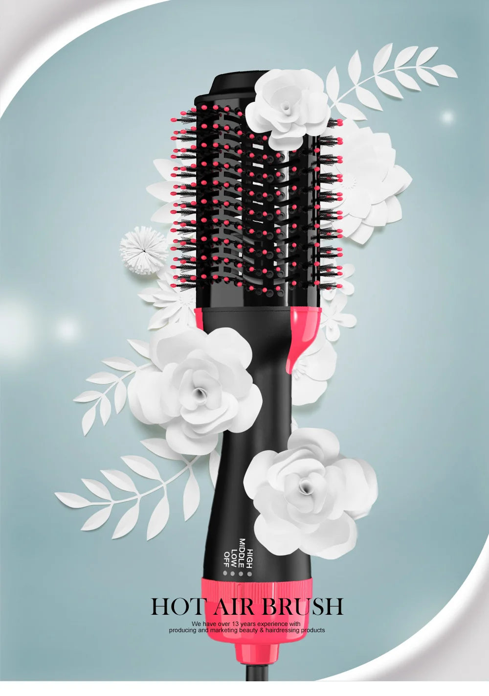 LISAPRO 3 IN 1 Hot Air Brush One-Step Hair Dryer And Volumizer Styler and Dryer Blow Dryer Brush Professional 1000W Hair Dryers