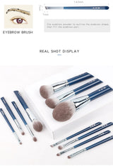 MyDestiny Azure Blue 11pcs Makeup Brush Set&Kit  Super Soft Fiber, High Quality Face&Eye Foundation Eyeshadow  Powder Brush