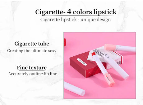 4-Lasting Stick Waterproof Lip Set - Long-Lasting Matte Lipstick with Transparent Finish - Perfect Valentine's Day Gift for Her