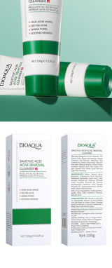 BIOAQUA Salicylic Acid Facial Cleanser Acne Treatment Moisturizing Oil Control Skincare Face Wash Foam Face Cleanser Skin Care
