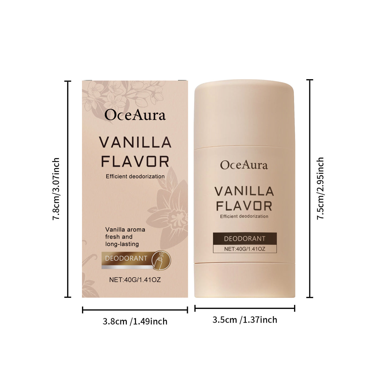 Vanilla Underarm Deodorizing Rod Lighten Odor Armpit Body Fragrance Antiperspirant Natural Moisturize Refreshing Deodorant Stick