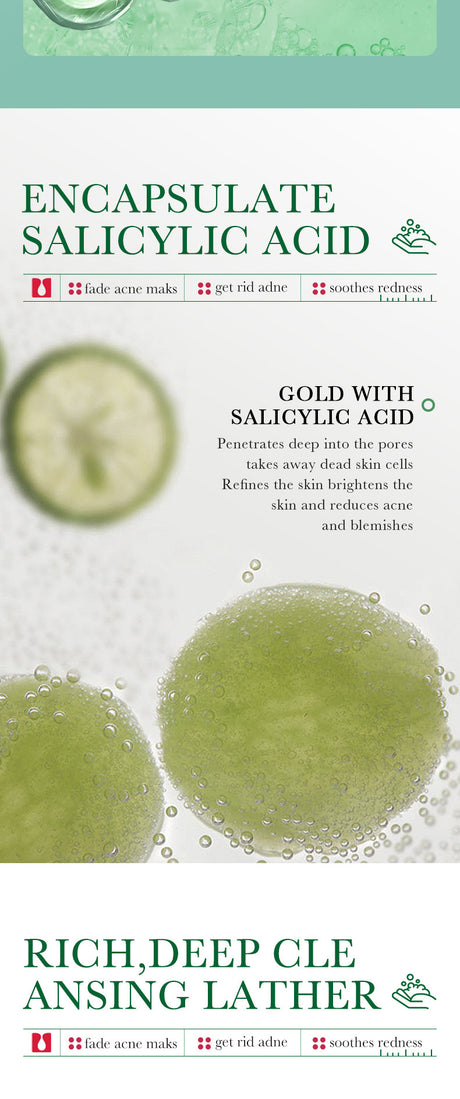 BIOAQUA Salicylic Acid Facial Cleanser Acne Treatment Moisturizing Oil Control Skincare Face Wash Foam Face Cleanser Skin Care