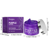 Purple Keratin Hair Mask Repair Dry Frizz Damage Remove Yellow Color Neutralizes Brass Soft Shiny Smooth Nourish Hair Care Cream