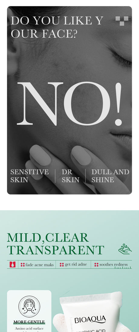 BIOAQUA Salicylic Acid Facial Cleanser Acne Treatment Moisturizing Oil Control Skincare Face Wash Foam Face Cleanser Skin Care