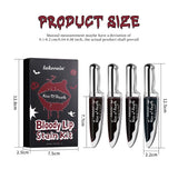 Lakerain Fake Bloody Lip Stain Gel-like Waterproof Spill-proof Long Lasting Matte Lip Tinting Halloween Party Lip Cosmetics