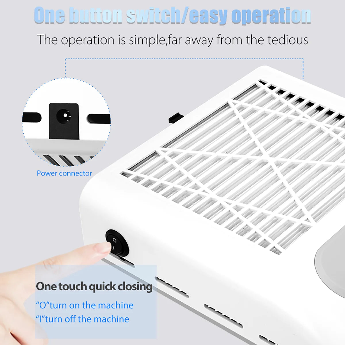 Nail Dust Collector Manicure Machine Tools Strong Power Nail Vacuum Cleaner With Remove Filter Nail Extractor Fan Nail Art Tool