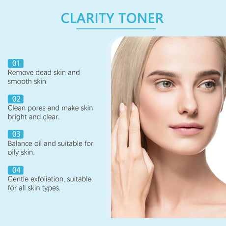 AHA BHA Toner Gentle Exfoliating Toner for Oily Skin Pore Refining Soothing Hydrating Facial Essence Daily Oil Control Skincare
