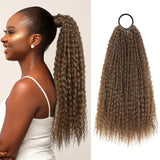 Synthetic wig Long curly hair fluffy explosive head corn whisker ponytail for women