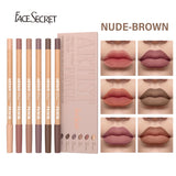 Face Secret Artist Shape Sculpt Lip Liner Pencil Set, Weightless Precise Liner with Super Soft Blendable Texture Matte Soft