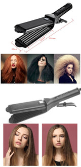 Professional Hair Curler Comb Curling Iron Wand Ceramic Corrugated Wave Corn Irons Wave Curler Iron Corrugation Plate Clip