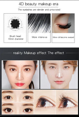 Black 4D Fiber Mascara Thick Lengthening Volumizing Waterproof Sweatproof Long Lasting Eyelash Extension Eye Makeup Cosmetics