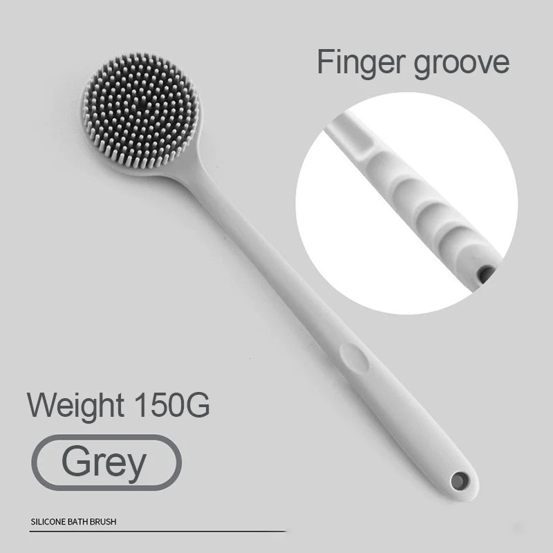 Silicone Shower Brush Body Exfoliating Dry Brushing Bathroom Back Bath Brush for Shower Brush for The Back