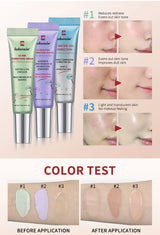 CC Cream Color Changing Liquid Foundation Centella Korean High Coverage Foundation Foundation Cream for Face Base Makeup