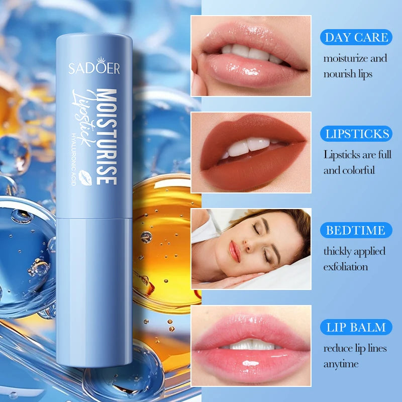 SADOER 1/5/10/15/20PCS Hyaluronic Acid Lip Balm Long-Lasting Moisturizing Lip Care, Hydrating & Nourishing Soothe Dryness