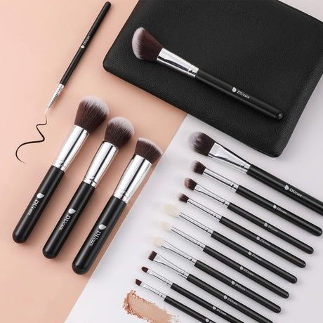 DUcare Black Makeup Brush Professional Makeup Eyeshadow Foundation Powder Soft Synthetic Hair Makeup Brushes Brochas Maquillaje