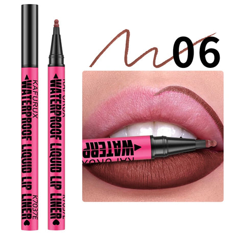 Lip Liner Waterproof, Sweatproof, Matte Multi-color Correcting Liquid Lipstick Pen Sexy Red Brown Lip Makeup for Women Gifts