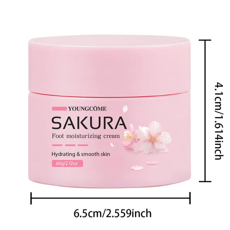 Sakura Foot Moisturizing Cream - Intensive Cracked Heel Repair, Urea 40% & Shea Butter, Overnight Renewal, For Dry Rough Feet