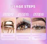 Diamond Glitter Mascara Fast Dry Eyelashes Curling Extension Makeup Waterproof Long-lasting Lengthens Eye Lash Black 4D Mascara