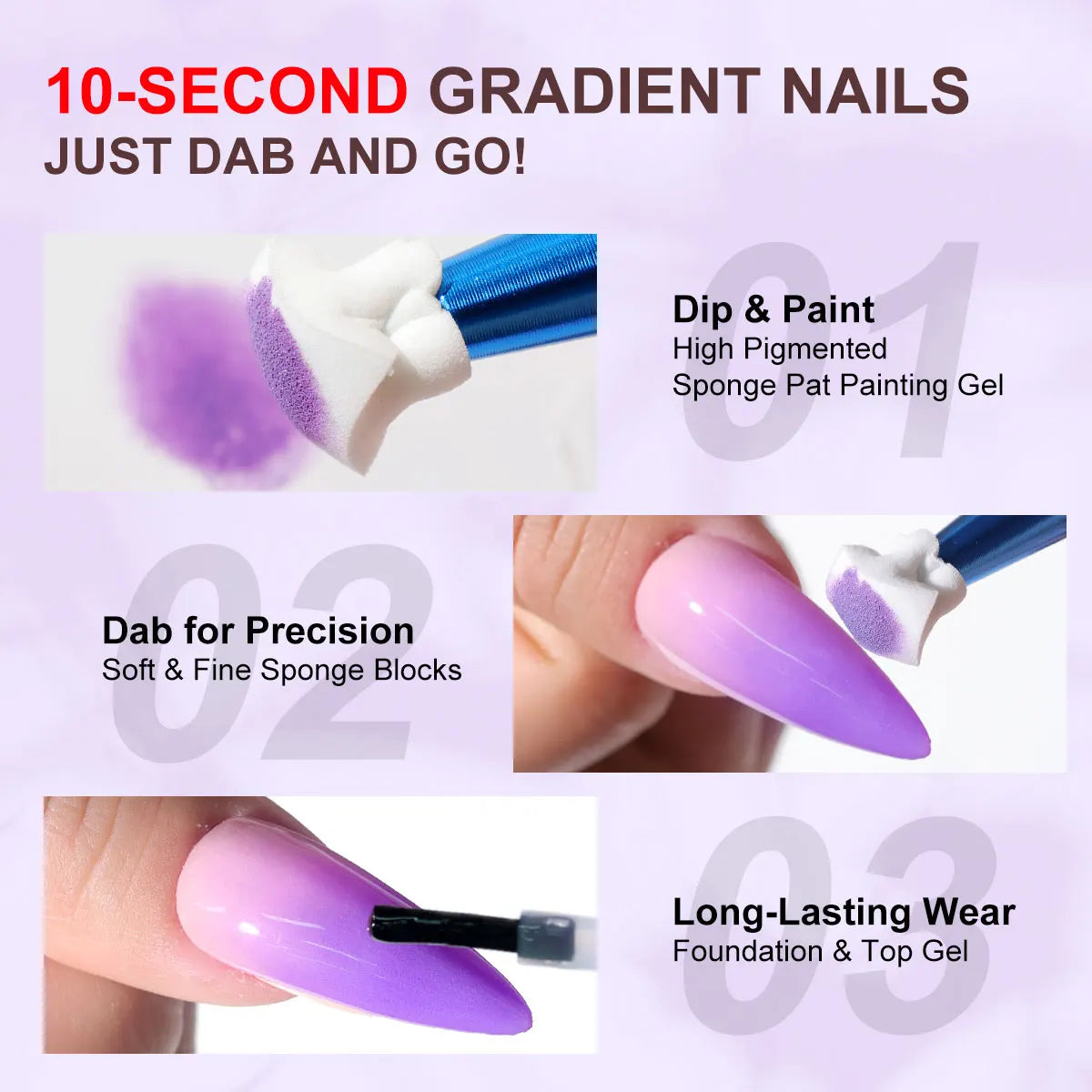 LIMEGIRL 9 Color Gradient Painting Gel Nail Art Design DIY Solid Gel Nail Polish Quickly Carved Petal Nail Painting Gel