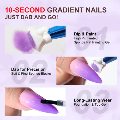 LIMEGIRL 9 Color Gradient Painting Gel Nail Art Design DIY Solid Gel Nail Polish Quickly Carved Petal Nail Painting Gel