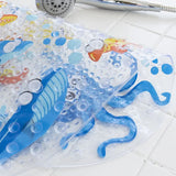 Soft Cartoon PVC Kids Anti Slip Bath Mat Non Skid Safety With Sucker Shower Mat Massage Bathtub Mats Pad