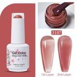 Clou Beaute Jelly Color UV Gel Manicure Summer Pink Nude Gel Nail Rainbow Nail Supplies For Professionals Semi-permanent Varnish