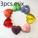 1/3/5pcs mix Diamond Heart Handmade Soap Wedding Gift Set Facial Soap with Chamomile Fragrance Essential Oil Soap