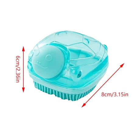 Silicone Soft Exfoliating Body Bath Shower Scrubber Loofah Brush Refillable Bath Brush Easy Foaming Massage Brush Bathroom Tools