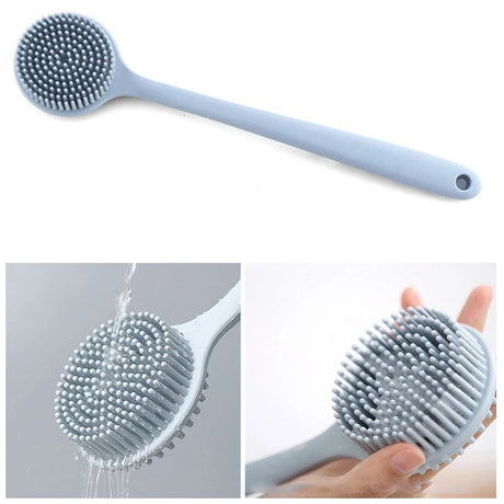 Silicone Shower Brush Body Exfoliating Dry Brushing Bathroom Back Bath Brush for Shower Brush for The Back