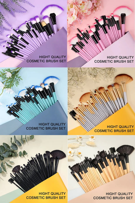10-32PCS Makeup Brush Set Soft Fluffy Powder Foundation Contour Blush Concealer Eye Shadow Blending Makeup Kit Women Beauty Tool