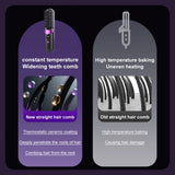 Wireless Electric Hot Comb Straight Hair Straightener Comb Straightening Brush Negative Ion Anti-Scalding Styling Tool
