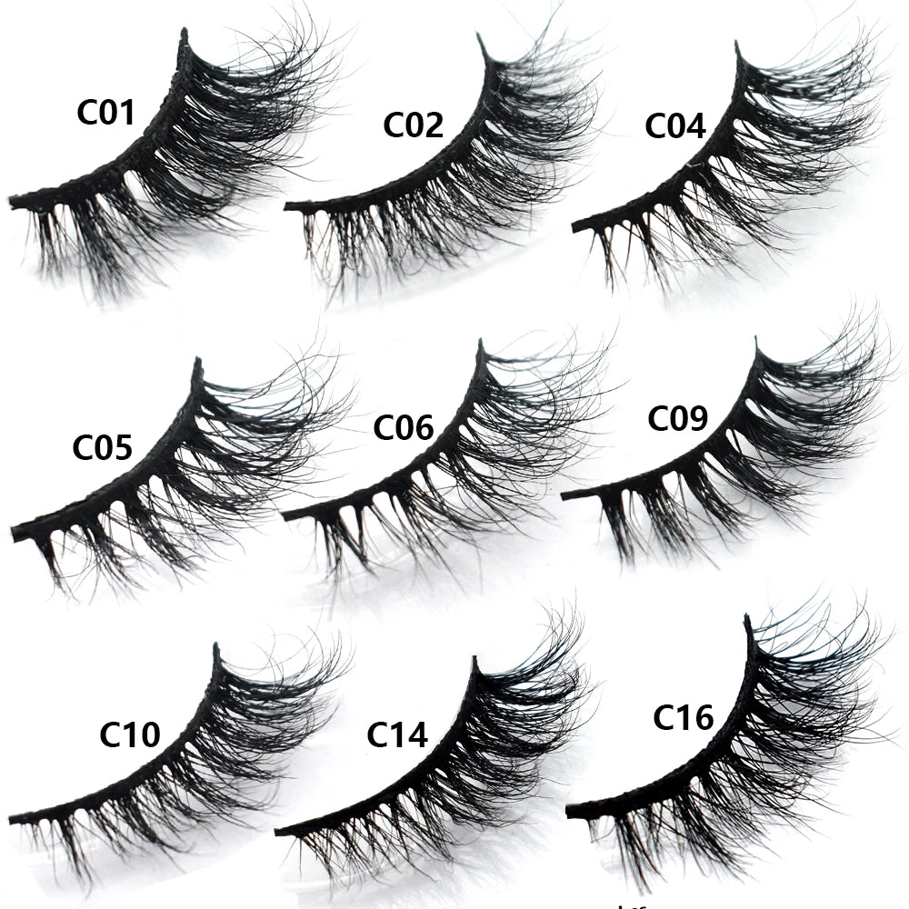 Half Lashes Mink Eyelashes Fluffy Soft False Eyelashes Wispy Cross Mink Eye Lashes Natural Short Mink Eyelash Extension Makeup