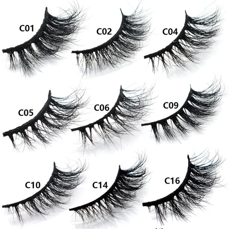 Half Lashes Mink Eyelashes Fluffy Soft False Eyelashes Wispy Cross Mink Eye Lashes Natural Short Mink Eyelash Extension Makeup