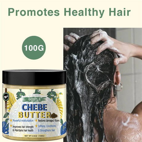 GOIPLE Chebe Butter,Hair Mask,Moisturizing & Nourishing Chebe & Rosemary Growth Oil Rose Curl Defining Cream Hair Curl Enhancer