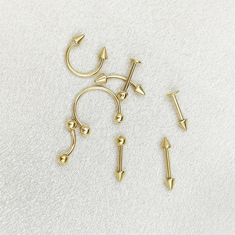 8PCS/Set Fashion Piercing Set Eyebrow Bar Lip Tongue Nose Pircing Stainless Steel Ear Studs Stainless Steel Mixed Body Jewelry