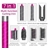 TINSOL 7 in 1 Multi-Function Hair Dryer & Styling Tool Automatic Curling Set 1300W Straightener Professional Salon Hair Dryer