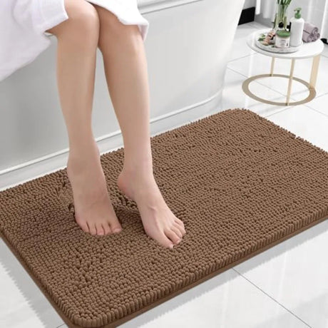 Bathroom Rugs 30x20, Extra Soft Absorbent Chenille Bath Rugs, Rubber Backing Quick Dry, Machine Washable Bath Mats for Bathroom