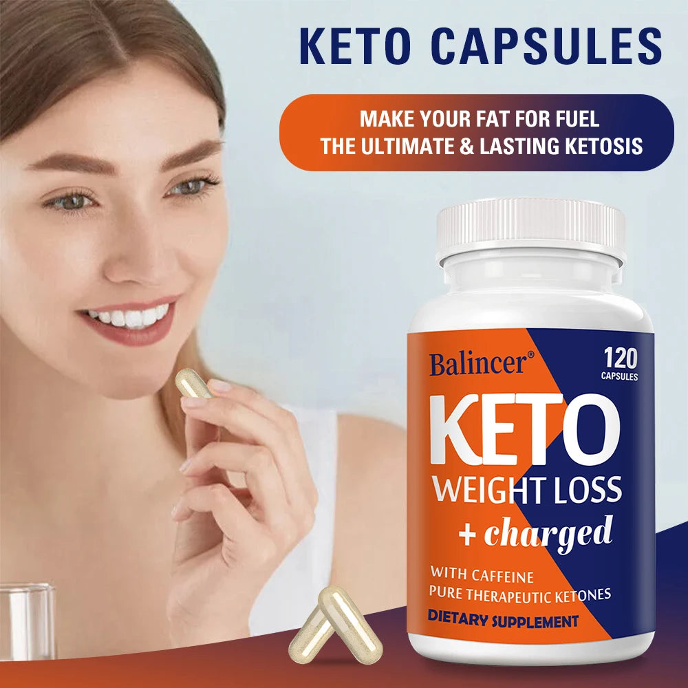 Keto Capsules, Appetite Suppressant, Support Daily Metabolism, Body Management, Detox, Energy & Immune System Wellness