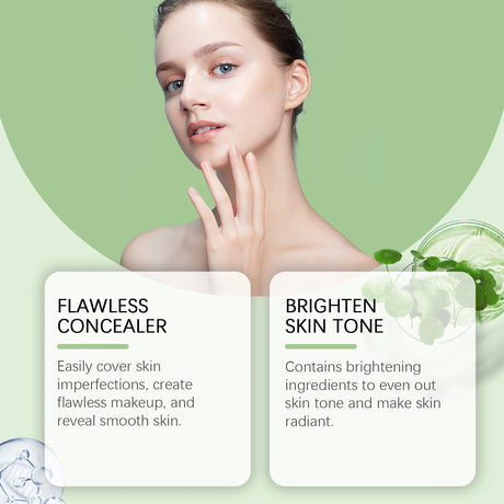 Centella Asiatica CC Cream Full Coverage Oil Control Brighten Skin Tone Long Lasting Cover Pores Moisturizing BB Cream Makeup