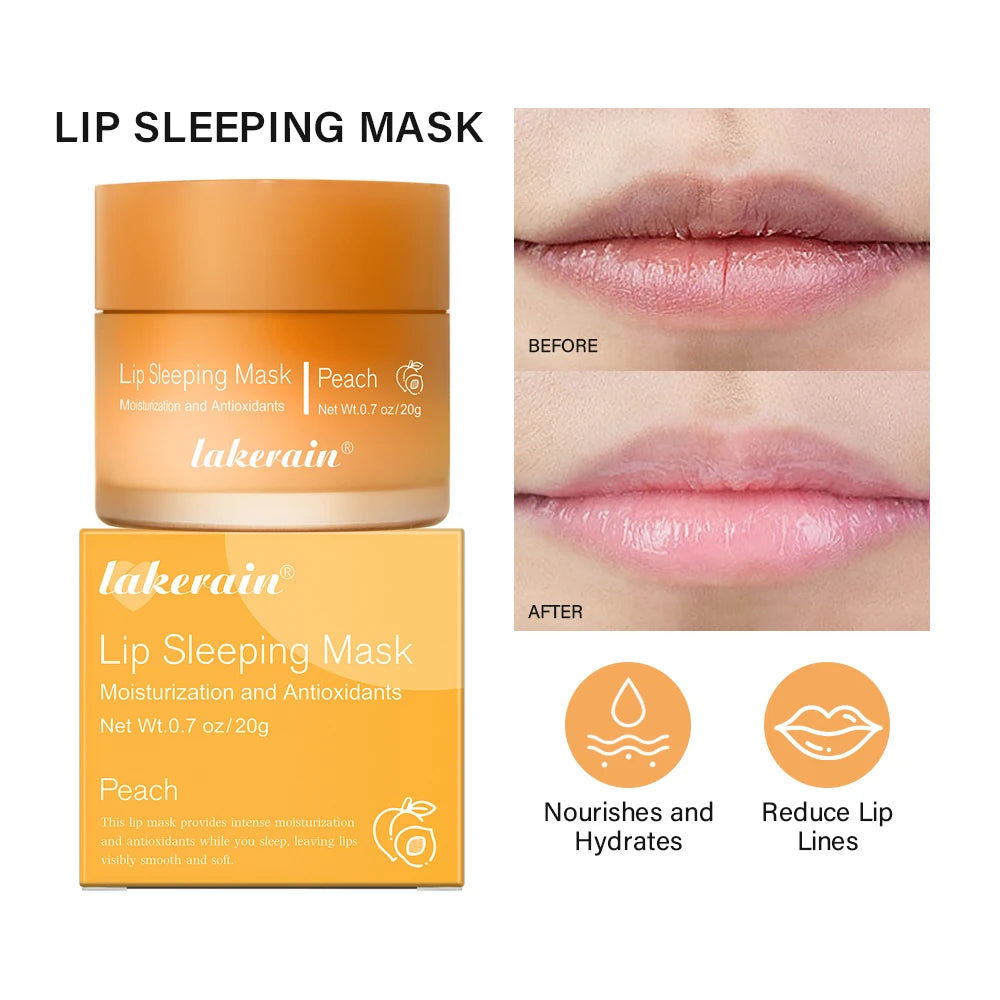 Hydrating Glowing Lip Balm Overnight Lip Mask Moisturizing Repair Cracked Lips Soften Fine Lines Mild Exfoliating Clear Dead Ski