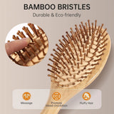 Wooden Hair Brush Improve Hair Growth Wood Hairbrush Prevent Hair Loss Comb Bamboo Comb Teeth Hairdressing Styling Hair Tools