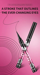 12-pack of best-selling black liquid eyeliners, long-lasting and waterproof, exquisite cosmetics.