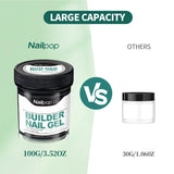 Nailpop Milky Smooth Builder Gel 30/100g for Nail Extension Long Lasting Quick Building UV Gel Soak Off Nail Art Design DIY