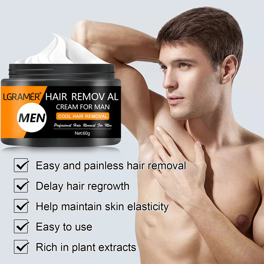 Painless Hair Removal Cream Permanent Hair Remover for Men's  Armpit Legs Arms Hair Growth Inhibitor Depilatory Body Cream