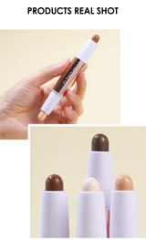 O.TWO.O Double Head Contour Concealer Stick Waterproof Matte Finish Brighten Highlighters Contouring Pen For Face Makeup